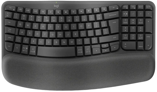 Logitech Wave Keys Wireless Ergonomic Keyboard - Keyboards and Mice