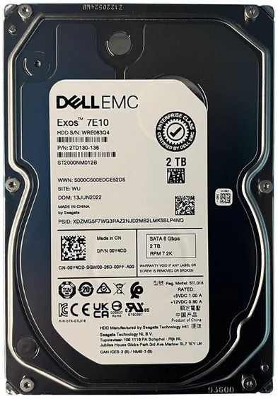 DELL EXOS 7E10 2TB ENTERPRISE SATA HDD - Hard Drives/Storage