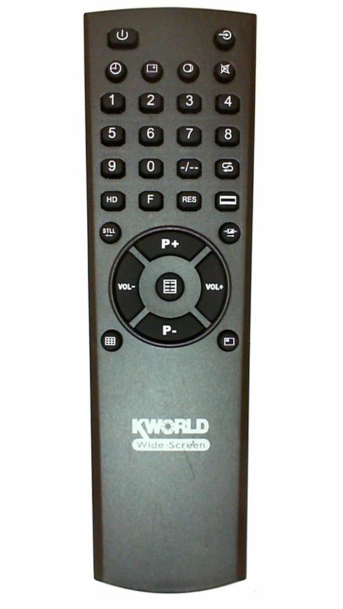 KWorld PlusTV remote control with convenient buttons for easy multimedia navigation