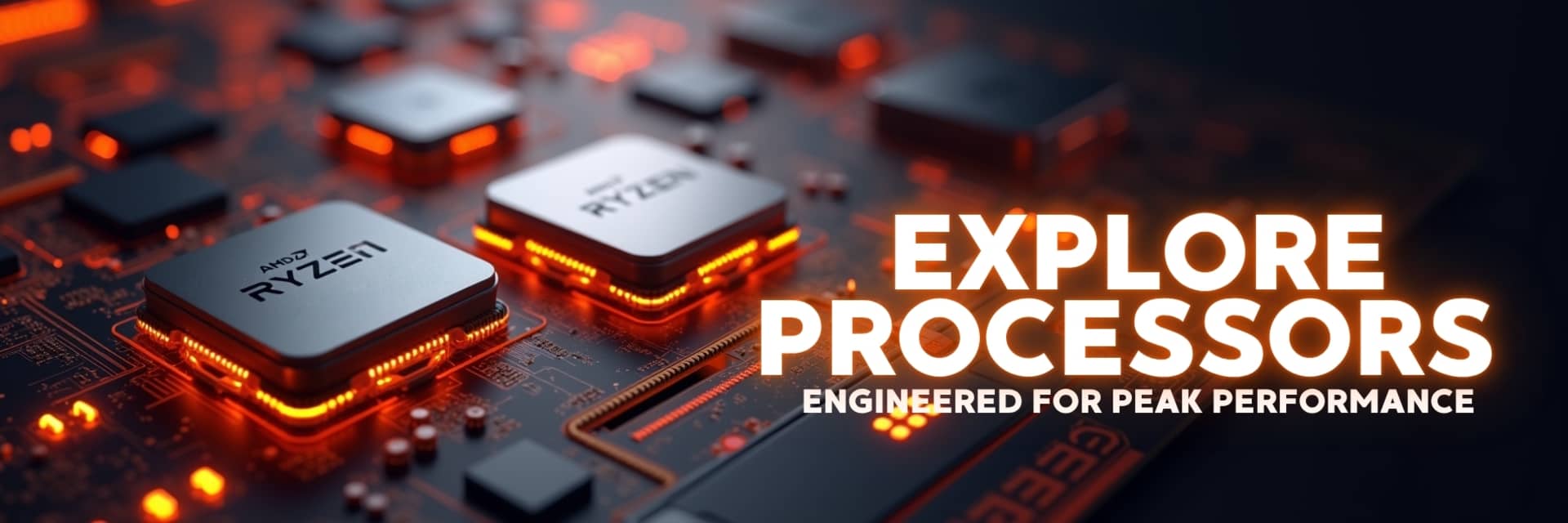 CPU processors banner featuring Intel Core and AMD Ryzen CPUs for high-performance computing and gaming – NovaTech South Africa.