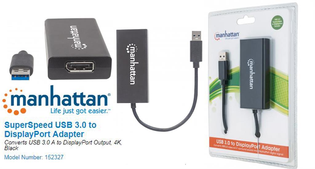 Manhattan SuperSpeed USB 3.0 to DisplayPort Adapter - Computer Monitor Accessories