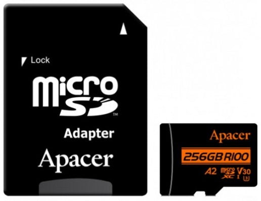 Apacer 256GB Class 10 MicroSD with Adapter - Flash Memory products