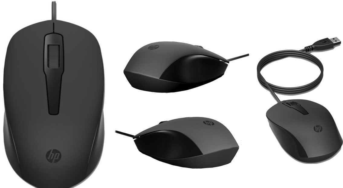 HP 150 Wired Mouse Optical Black - Keyboards and Mice