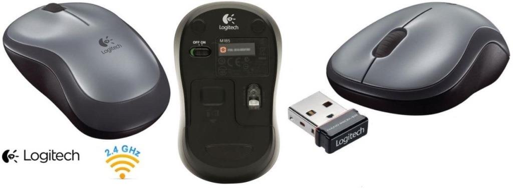 Logitech M185 Compact Wireless Mouse - Black
