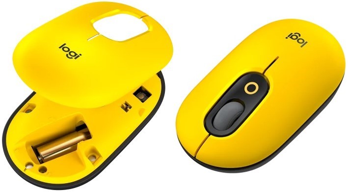 Logitech POP Silent Wireless Mouse Yellow