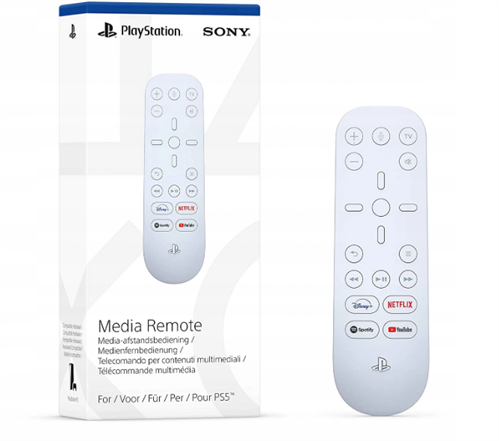 PlayStation 5 - PS5 Media Remote - Glacier White - Console Gaming Accessories