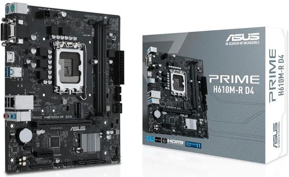 Asus Prime H610M-R Intel LGA 1700 Micro ATX Motherboard - Computer Motherboards