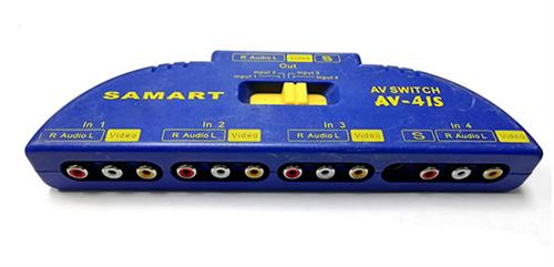 Geeko 4 Way RCA Splitter with 4 Way Audio - Computer Monitor Accessories