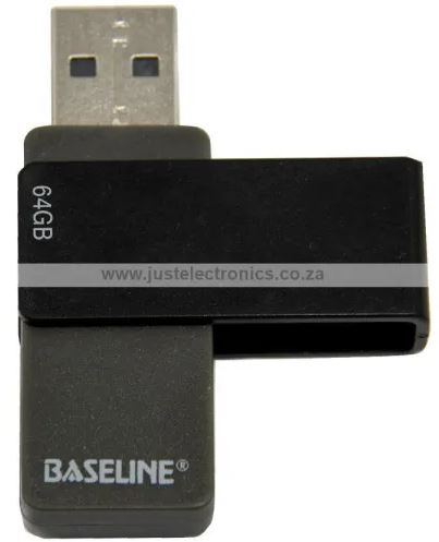 Baseline 64GB USB 2.0 Swivel Memory Stick - Flash Memory products