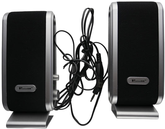 Unique USB Multimedia Speakers Black & Silver - Speakers & Audio