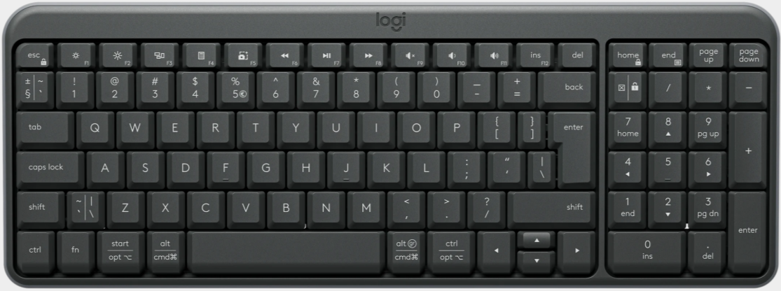 Logitech K250 Bluetooth Graphite Wireless Keyboard - Keyboards and Mice