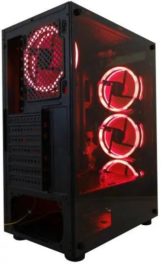 UniQue Gaming Case No PSU With 4 LED Fan - Computer Chassis