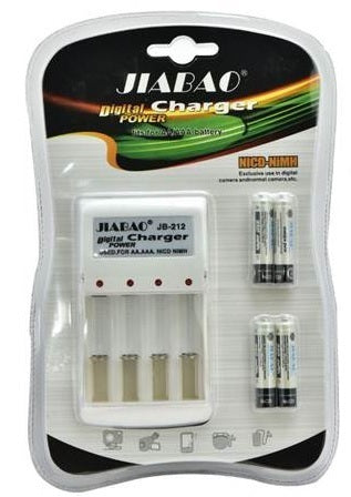 Jiabao JB212 Battery Charger with 4 Pieces 350mAh - Renewable Power Solutions