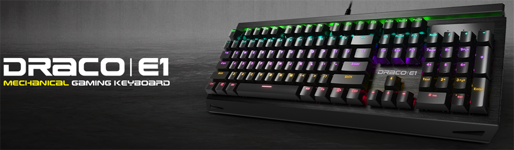 KWG Draco E1 Mechanical Neon Light Keyboard - Computer Gaming Hardware