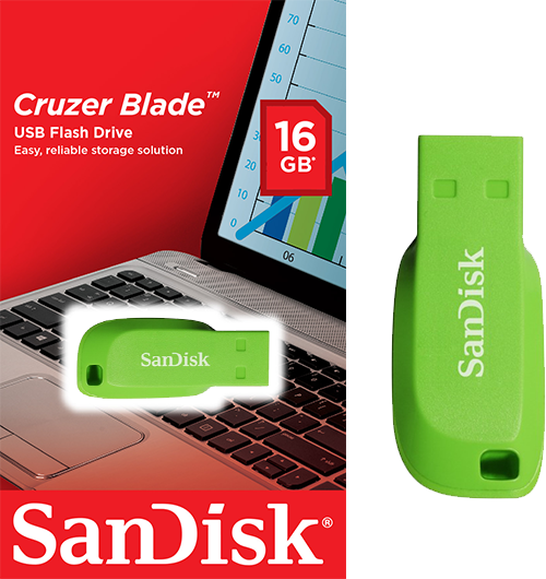 Sandisk Cruzer Blade USB 16GB Flash Drive - Flash Memory products