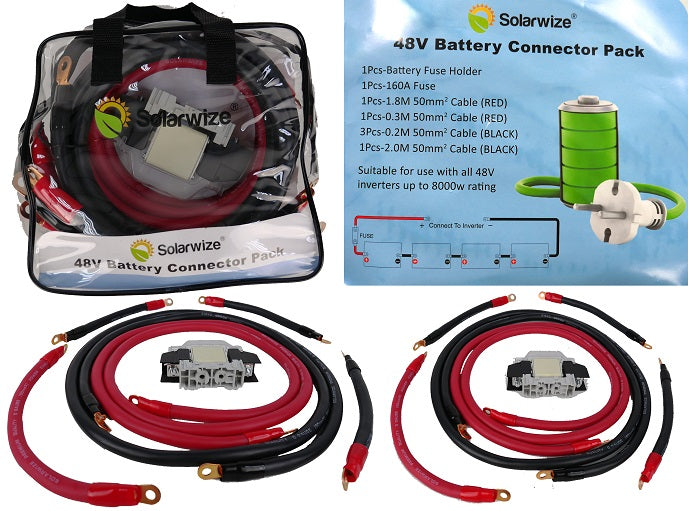 Solarix 48V Battery Connector Cable Kit - Renewable Power Solutions