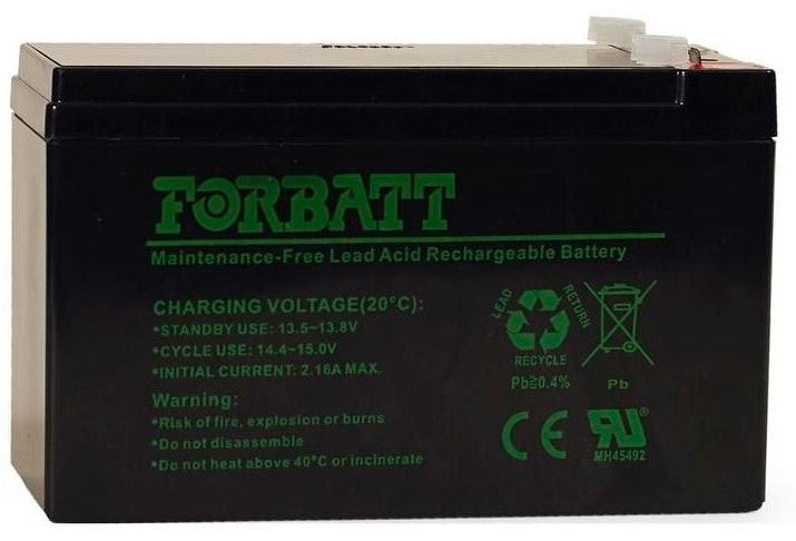 Solarix Forbatt 12V 7.2 Ah Rechargeable Lead Acid - Renewable Power Solutions