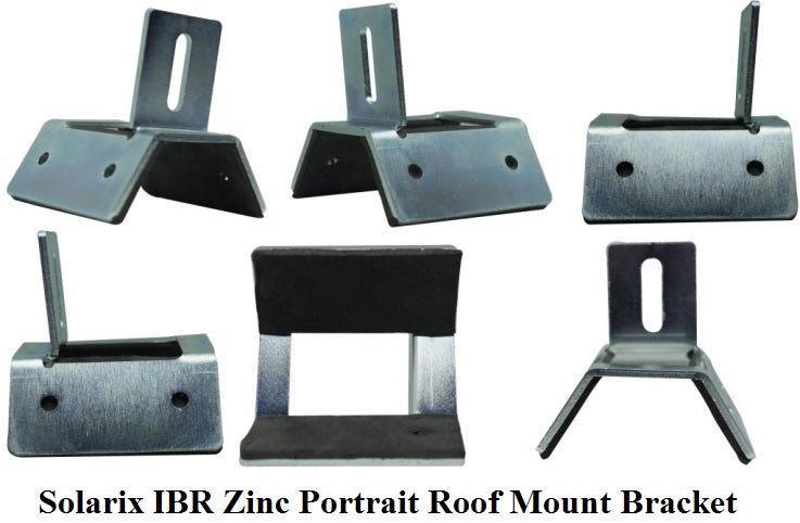 Solarix IBR Zinc Portrait Roof Mount Bracket - Renewable Power Solutions