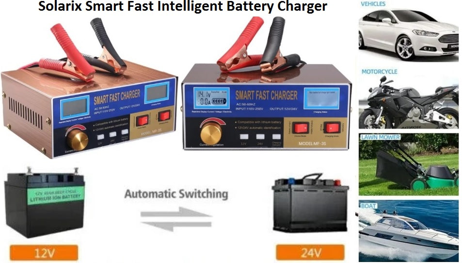 Solarix Smart Fast Intelligent Battery Charger - Renewable Power Solutions