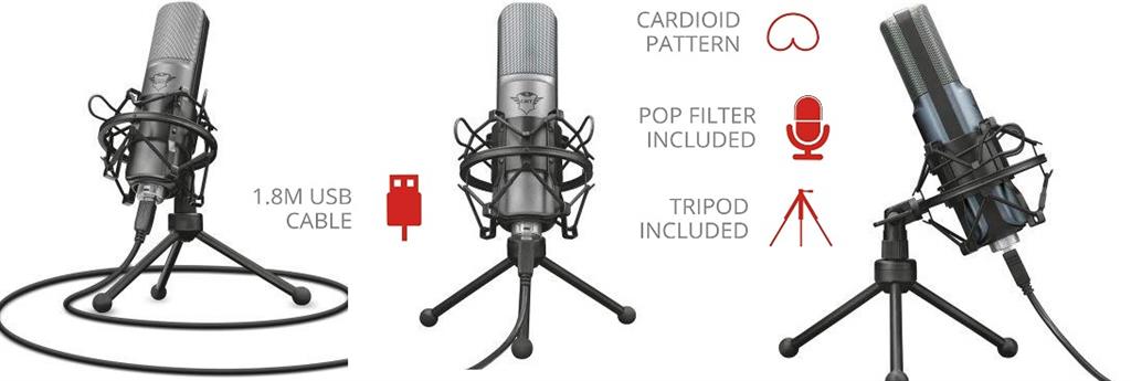 Trust GXT 242 Lance Streaming Microphone - Speakers & Audio