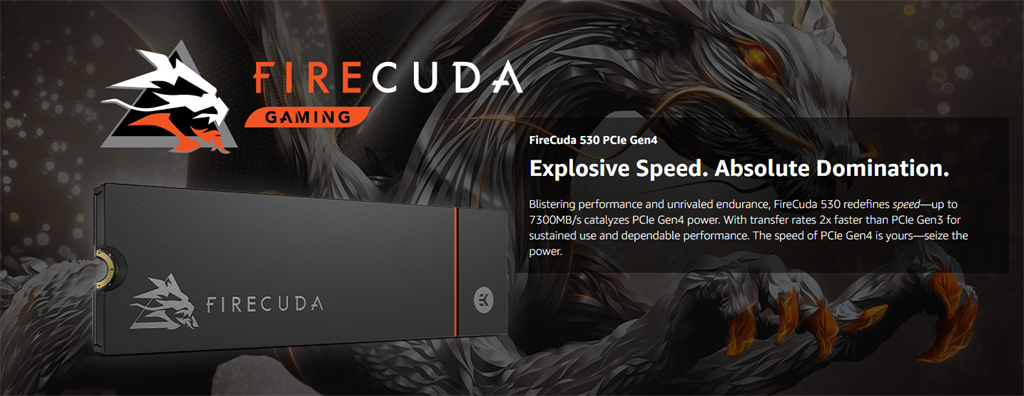 Seagate FireCuda 530 Heatsink 1TB M.2 - Hard Drives/Storage
