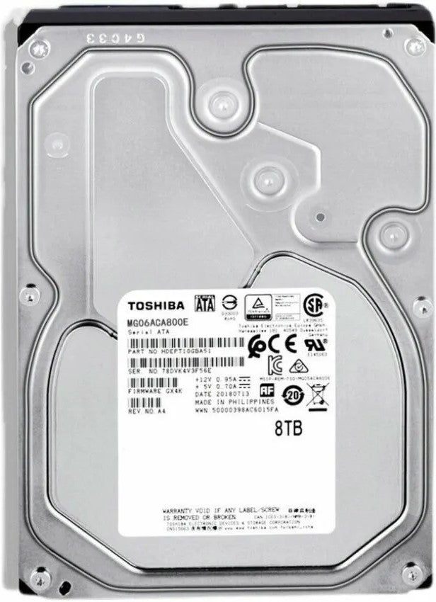 Toshiba Enterprise 3.5 Inch 8TB SATA Hard Drive