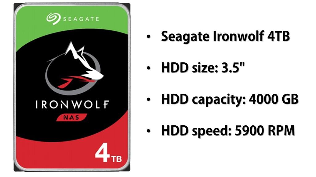 Seagate Ironwolf 4TB 3.5’’ Internal NAS Drives; - Hard Drives/Storage