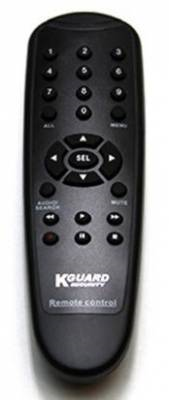 Kguard DVR remote control with all function buttons for easy multimedia navigation
